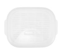 HEALLILY Microwave Steamer Basket Lightweight Large Capacity with Lid and Tray Steaming Tray for Healthier Cooking of Vegetables, Fish, and Seafood in Small Microwave Ovens