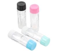 HEALLILY Mini Colorful Contact Lens Cases:4PCS Travel RGP Hard Case Protective Box Cosmetic Container Holder Lens Solution(Black Green Blue and Pink)