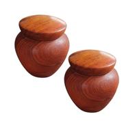 HEALLILY Mini Keepsake Urns Small Cremation Urns 2pcs for Human Ashes and Pet Hair, Wooden with Sealed Lid, Lightweight and Easy to Store Memorial Containers