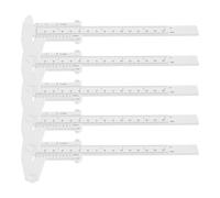 HEALLILY Mini Vernier Calipers and Experimental Measurements 5pcs Plastic Measuring Tool with Vernier Design and Multiple Measurement Units for Home Engineering Projects
