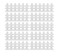 HEALLILY Miniature Wood Picket Fence and Nonfading Finish 12pcs White Wooden Material with Compact Design for Ornaments and Dollhouse Scene Props for Creating Cozy Corners