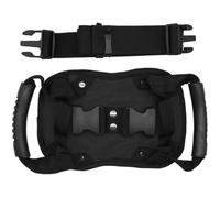 HEALLILY Motorcycle Rear Seat Handle Safety Belt for Rear Passenger, Black Air Mesh and Plastic Material with Stable Characteristics, Suitable for Secure Riding on Motorcycles