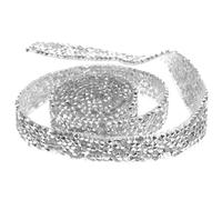 HEALLILY Multi-Purpose Resin Rhinestone Trim Chain with Adhesive Backing for Garments and Bridal Costume, Beautiful and Elegant Crystal Diamond Ribbon for DIY Craft and Wedding Decorations