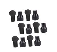HEALLILY Mushroom Head Makeup Beauty Puff 6pcs Black Cosmetic Powder Puff Wet and Dry Dual Use with Box and Handle for Portable Foundation Application