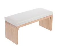 HEALLILY Nail Art Hand Rest Manicure Hand Pillow Wooden Manicure Cushion Manicure Wrist Pillow Nail Art Wood Rest Hand Pillow for Nail Salon Home, White, 30x13cm