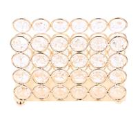 HEALLILY Napkin for and Home Nordic Stylish Style Kitchen Office Use Modern Holder Stand with Stable Base Space-Saving Design, Golden Iron and Glass Square Tissue Dispenser Accessory