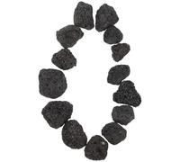 HEALLILY Natural Volcanic Stone Pebbles Black Fire Pit Granules for Gas Grills, Plant Decoration, Desktop Fountains and Aquascaping, 400G Bag Mixed Sizes