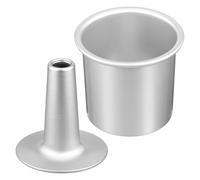 HEALLILY Non-Stick Hollowed Round Cake Mold 4-inch High with Removable Base, Reusable Baking Mold for Chiffon and Mousse Cakes, Household Ring Pan for Baking and Decorating