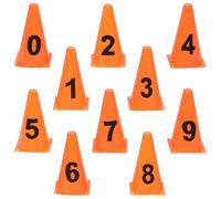 HEALLILY Numbered Soccer Training Cones Plastic Football Training Cones for Basketball and Soccer Games at Parties and Events Safe and Sturdy