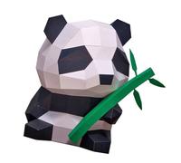 HEALLILY Panda Paper Model DIY Geometric Origami Bright Color Educational Craft for Interaction Home Decoration Festival Parties