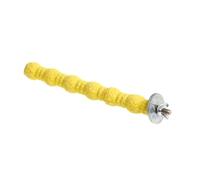 HEALLILY Parrot Perch Stand for Small Birds with Sturdy Plastic Construction and Safe-to-eat Yellow Material, Bird Play Stand and Resting for Cage Parrots Random Color