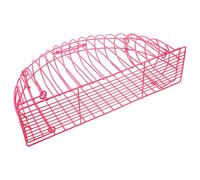 HEALLILY Pink Stainless Steel Cat Nail Trimming Cage with Anti-scratch Feature and Comfortable Design for Bathing and Grooming, Preventing Cat Stress and Protecting User