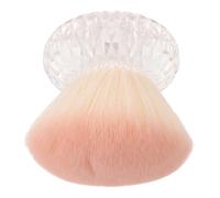 HEALLILY Portable Mushroom Shaped Nail Dust Brush with Soft Synthetic Fibres and Comfortable Grip for Gentle Cleaning of Nail Surfaces and Grooves and Makeup Routine