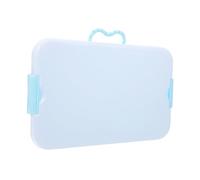 HEALLILY Portable Storage Box with Lid Lightweight Plastic Sandbox Container with Handles for Outdoor Sand Tray Reusable Organizer for Beach and Backyard Play Large Capacity Chest for Tidy