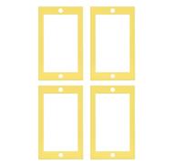 HEALLILY Power Socket Extension Ring Yellow 1/4 Inch Single Gang Electrical Outlet Box Extender with Plastic Material and Secure Installation Screws for Office Workstations and Residential