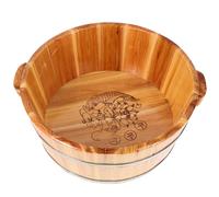 HEALLILY Practical Wood Pedicure Basin Lightweight Foot Bath Bucket for Home Use with Easy to Take out Design, Suitable for Foot Bath Soaking and Spa Relaxation