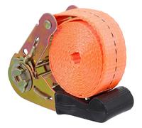 HEALLILY Ratchet Strap Tie-down Cargo Binding Belt 2.5cm X 2m Non-hook Ratchet Fastening Strap for Truck Luggage Securing and Load Tightening, Random Color