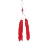 HEALLILY Red Tassel Decors Chinese Sword Tassel Secure Hanging Design Cloth Material Vibrant Pendant for Tai Chi Sword Martial Arts Equipment