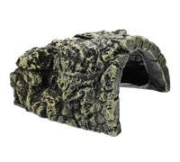 HEALLILY Reptile Hideout Resin Turtle Ramp Natural Cave for Tortoise Vivarium with Reduced Daylight Shelter