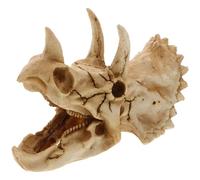 HEALLILY Resin Dinosaur Skull Cave Reptile Habitat Hiding Shelter Safe for Snakes and Turtles Realistic Design for Boys and Girls Fish Tank Decoration