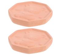 HEALLILY Reusable 2pcs Set Terracotta Brown Sugar Softener Disc Keeps Brown Sugar Soft and Fresh Food Storage Saver in Beige Colour for Kitchen and Home Use