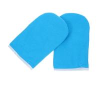 HEALLILY Reusable Hand Moisturizing Gloves for Paraffin Care and Wellness Therapy, Washable Blue Polyester and Lint Wax Gloves for Skin Care, 1 Pair for Women