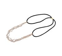 HEALLILY Rhinestone Elastic Headband for Brides, Gold Sparkle Bridal Hair Band with Full Crystal Decoration, Stretch Wedding Hair Accessory for Women