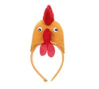 HEALLILY Rooster Headband for Cosplay and Easter Party, Lightweight Brown Cloth Headband with Cute Cartoon Rooster Design, Easy to Wear Hair Accessory for Birthdays and Face Washing