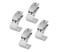 HEALLILY Rug Clips Versatile Design Silver 4pcs Stainless Steel Heavy Duty for Hanging Curtains and Blankets and Firm Hold for Home and Hotel Wall Display
