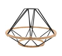 HEALLILY Rustic Industrial Iron Lampshade with Jute Rope, Hollow Wire Pendant Lamp Shade for Dining Room or Coffee Shop, Sturdy Design that Maintains Shape Over Time and Ensures Safe Use