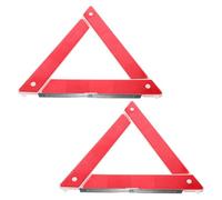 HEALLILY Safety Warning Triangles for Roadside Emergencies and Highway Safety Easy Setup 2pcs Foldable Red Triangular High Visibility Reflective Tripods for Vehicles