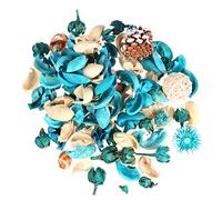 HEALLILY Sea Shell Potpourri Bag with Natural Wicker Rattan Balls Ocean Scented Decoration 5.12X5.12X2.36In for Home Beach Weddings and Holiday D Cor