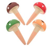 HEALLILY Self Watering Spikes with Slow Release Hydration and Root Health Protection Terracotta 4pcs Automatic Irrigation Stakes for Plants and Potted Plants for Desktops and Windowsills