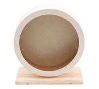 HEALLILY Silent Hamster Running Wheel with Wooden Frame and Synthetic Material for Entertainment and Stress Relief Suitable for Guinea Pigs and Small Pets Exercise
