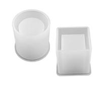 HEALLILY Silicone Resin Molds Cylinder Molds Pen Holder Molds DIY Flower Pot Mold Succulent Planter Mould for Handmade Crafting 2pcs