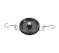 HEALLILY Single Pulley Block Easy to Operate Safety Equipment for Student Experiment with Hook Sturdy Iron and Material for Physics Mechanics and Pulley Experiments