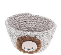 HEALLILY Small Woven Rope Basket for Nursery and Bedroom Storage Handcrafted Rope Organizer for Desktop and Shelf Stylish Design for Sorting Clothes Towels and Personal Items