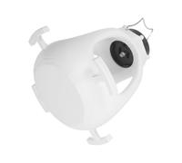 HEALLILY Solar Powered Hanging Bird Feeder for Outdoor Use, White Abs Crown Shaped Feeder with Handle, for Backyard Garden and Wildlife Watching