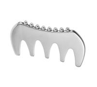 HEALLILY Stainless Steel Beauty Massage Scraper Gua Sha Facial Tool Skin Scraping Comb for Neck Shoulders Head Scalp Massage