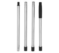 HEALLILY Stainless Steel Mop Handle Black Mop Stick Replacement 4 Section Extendable Pole with Threaded End Adjustable Length and Versatile Compatibility for Household Cleaning