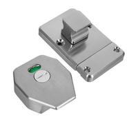 HEALLILY Stainless Steel Toilet Indicator Lock with Bolt Latch Commercial Door Handle for Public Restrooms Clear Vacant Occupied Privacy Sign Easy Install Partition Lock for Bathroom Doors
