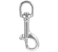 HEALLILY Swivel Hook Sax Strap Hook for Saxophone Strap , Stainless Steel Sturdy Alternative with Easy Attach and Detach Feature , Silver Suitable for Other Applications