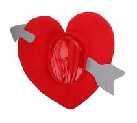 HEALLILY Valentines Day Heart Headgear with Cupid Arrow Design Romantic Party Hat for Couples Comfortable Red Love Accessory for Photos Birthdays Weddings and Dates