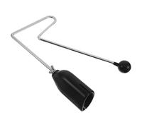 HEALLILY Vibraslap Percussion Instrument for Adults with Layered Effect, Black Metal and Plastic Handheld Rhythm Shaker, Easy Carrying Drum Percussion Accessory for Modern Band Performances