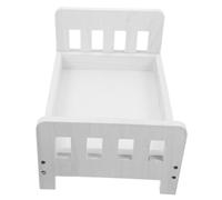 HEALLILY Vintage Crib for Newborn Photography Props Mini Dolls Bed Rustic Photoshoot Display Risers for Newborn and Birthday Photoshoots Bedroom Accessories Bed