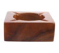 HEALLILY Vintage Wooden Ashtray for Household Use, Stable Design with Simple Shape, for Tabletop Decor and Room Decoration, for Keeping Living Room Clean and Stylish