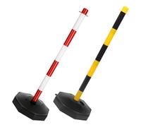 HEALLILY Warning for Flexible Placement 2 Pcs Road Barrier Poles Water-fillable with Movable Base for Road Safety Education and Garage Parking Assist