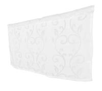 HEALLILY White Seersucker Half Curtain Rod Pocket Privacy Curtain Panel for Kitchen and Dining Room Short Cafe Window Lightweight and Textured Fabric