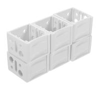 HEALLILY Window Blinds Headrail Brackets Fine Workmanship and High Adaptability 1 Inch Size 6pcs White Abs with Appearance Blind Accessories for Window Box Mounting