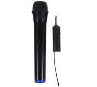 HEALLILY Wireless Handheld Microphone and Easy to Use Design Portable Singing Mic with Super Long-distance Reception Black Plastic Material for Stage Performance and Ktv